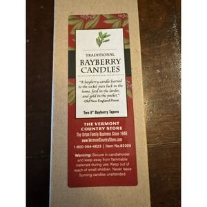 Vermont Country Store Traditional Bayberry Taper Candles - Pair of 8" Tapers